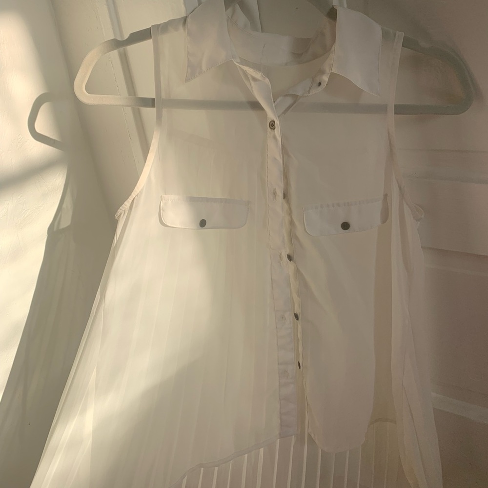 Sheer white undershirt